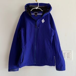 Black Diamond Womens XS Dawn Patrol Shell Snow Jacket Soft Ski Coat iPurple Blue